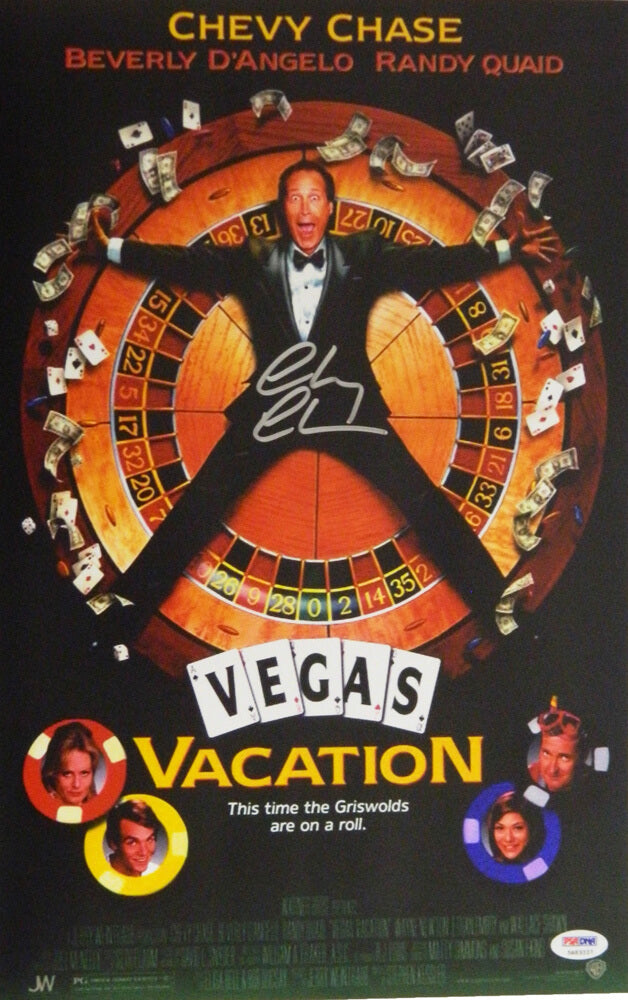 Chevy Chase Signed Vegas Vacation 11x17 Movie Poster (PSA/DNA) - CHAPST504 - Chevy Chase Signed Vegas Vacation 11x17 Movie Poster (PSA/DNA) product image