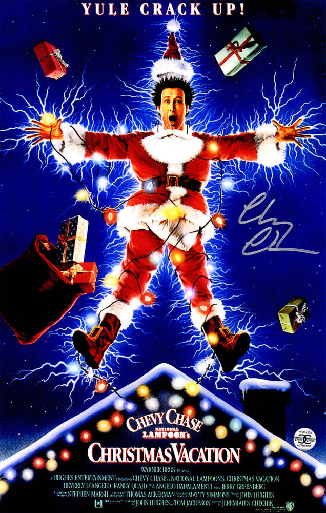 Chevy Chase Signed National Lampoon's Christmas Vacation 11x17 Movie Poster - CHAPST515 - Chevy Chase Signed National Lampoon's Christmas Vacation 11x17 Movie Poster product image