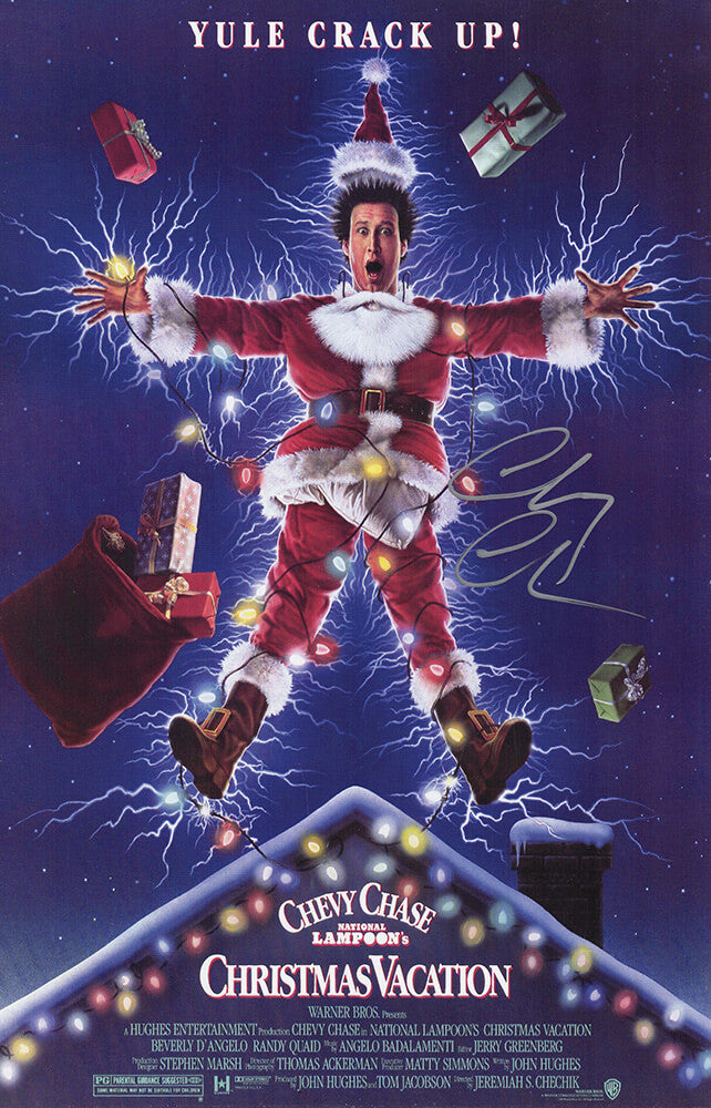 Chevy Chase Signed 'Christmas Vacation' 11x17 Movie Poster - CHAPST525 - Chevy Chase Signed 'Christmas Vacation' 11x17 Movie Poster product image