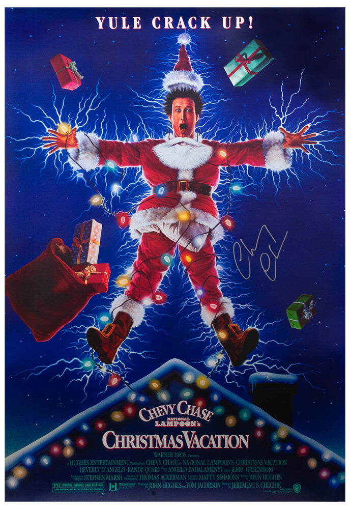 Chevy Chase Signed 'Christmas Vacation' 27x40 F/S Movie Poster - CHAPST526 - Chevy Chase Signed 'Christmas Vacation' 27x40 F/S Movie Poster product image