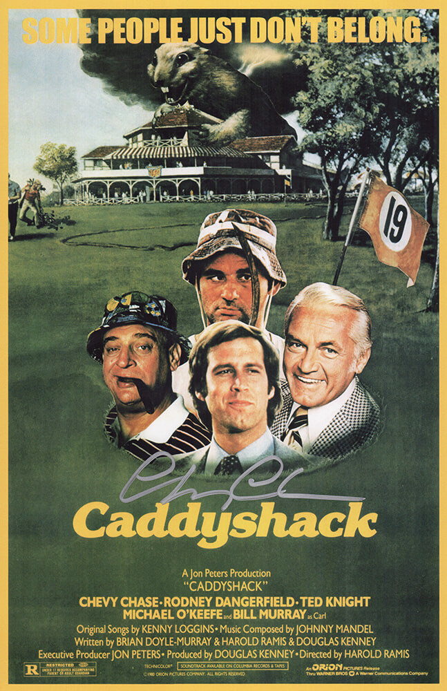 Chevy Chase Signed 'Caddyshack' 11x17 Movie Poster (Silver Ink) - CHAPST528 - Chevy Chase Signed 'Caddyshack' 11x17 Movie Poster (Silver Ink) product image
