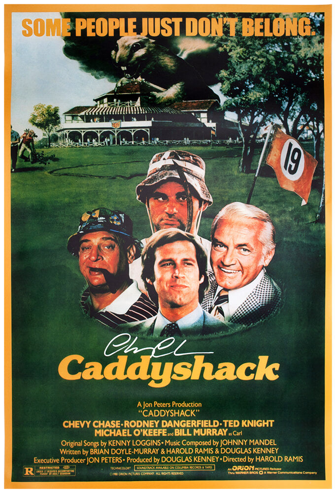 Chevy Chase Signed Caddyshack 27x40 Full Size Movie Poster - CHAPST530 - Chevy Chase Signed Caddyshack 27x40 Full Size Movie Poster product image