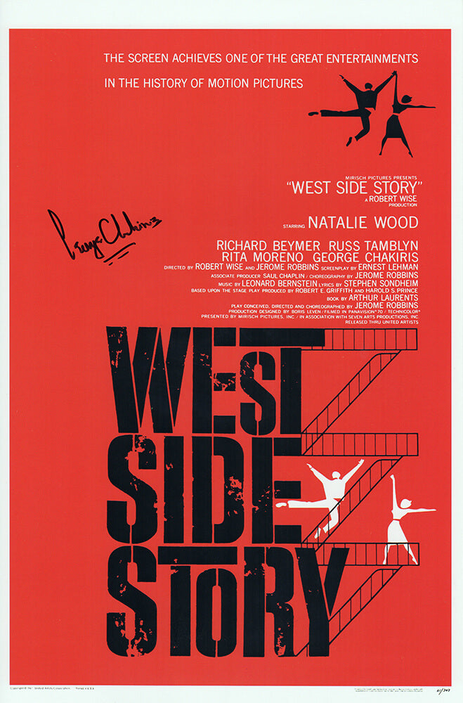 George Chakiris Signed West Side Story 11x17 Movie Poster - CHAPST541 - George Chakiris Signed West Side Story 11x17 Movie Poster product image