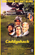 Chevy Chase, Cindy Morgan & Michael O'Keefe Cast Signed Caddyshack 11x17 Movie Poster w/Lacey, Noonan - CHAPST552 - Chevy Chase, Cindy Morgan & Michael O'Keefe Cast Signed Caddyshack 11x17 Movie Poster w/Lacey, Noonan product image