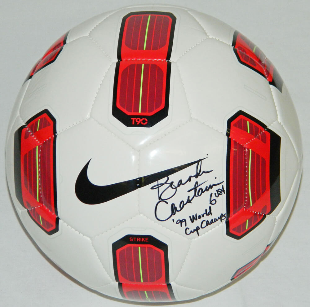 Brandi Chastain Signed Nike Soccer Ball w/99 World Cup Champs - CHASCR501 - Brandi Chastain Signed Nike Soccer Ball w/99 World Cup Champs product image