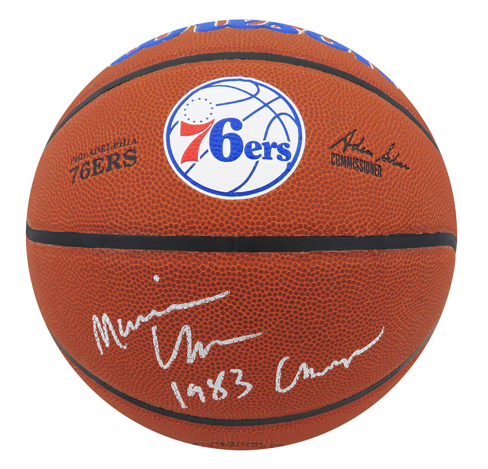 Maurice Cheeks Signed Wilson Philadelphia 76ers Logo NBA Basketball w/83 Champs - CHEBSK203 - Maurice Cheeks Signed Wilson Philadelphia 76ers Logo NBA Basketball w/83 Champs product image