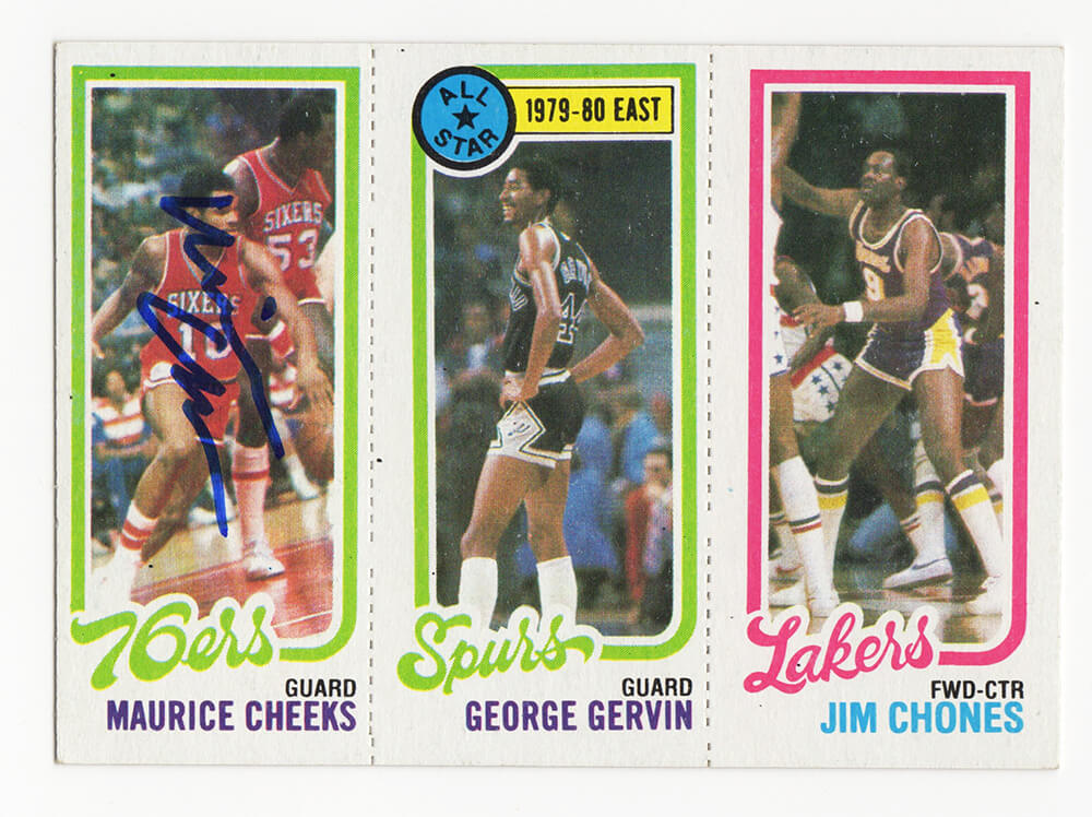 Maurice Cheeks Signed 1980-81 Topps Philadelphia 76ers Rookie Basketball Card #178 - CHECAR200 - Maurice Cheeks Signed 1980-81 Topps Philadelphia 76ers Rookie Basketball Card #178 product image