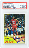 Maurice Cheeks Signed 1981-82 Topps Philadelphia 76ers Basketball Card #90 (PSA Encapsulated) - CHECAR202 - Maurice Cheeks Signed 1981-82 Topps Philadelphia 76ers Basketball Card #90 (PSA Encapsulated) product image