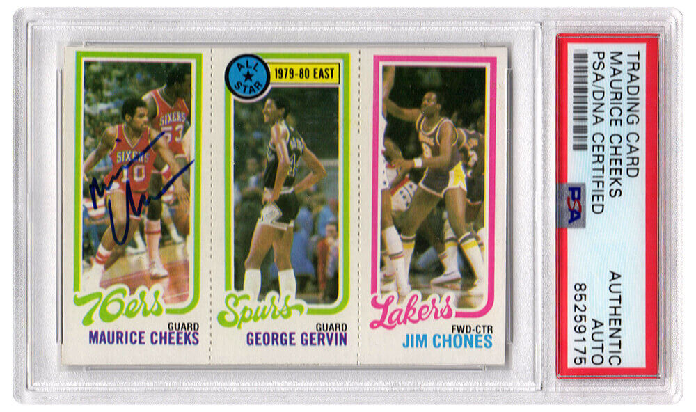 Maurice Cheeks Signed Philadelphia 76ers 1980-81 Topps Rookie Basketball Card #178 - (PSA Encapsulated) - CHECAR205 - Maurice Cheeks Signed Philadelphia 76ers 1980-81 Topps Rookie Basketball Card #178 - (PSA Encapsulated) product image
