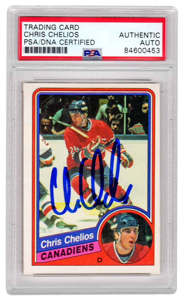 Chris Chelios Signed Montreal Canadiens 1984 O-Pee-Chee Rookie Hockey Card #259 - (PSA/DNA Encapsulated) - CHECAR402 - Chris Chelios Signed Montreal Canadiens 1984 O-Pee-Chee Rookie Hockey Card #259 - (PSA/DNA Encapsulated) product image