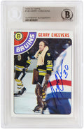 Gerry Cheevers Signed Boston Bruins 1978-79 Topps Hockey Trading Card #140 - (Beckett Encapsulated) - CHECAR411 - Gerry Cheevers Signed Boston Bruins 1978-79 Topps Hockey Trading Card #140 - (Beckett Encapsulated) product image