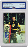 Gerry Cheevers Signed Boston Bruins 1977 Topps Glossy Card #2 - (PSA Encapsulated) - CHECAR413 - Gerry Cheevers Signed Boston Bruins 1977 Topps Glossy Card #2 - (PSA Encapsulated) product image
