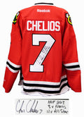 Chris Chelios Signed Blackhawks Red Reebok Premier Hockey Jersey w/HOF 2013, 3x Norris, 11x All Star - CHEJRY404 - Chris Chelios Signed Blackhawks Red Reebok Premier Hockey Jersey w/HOF 2013, 3x Norris, 11x All Star product image
