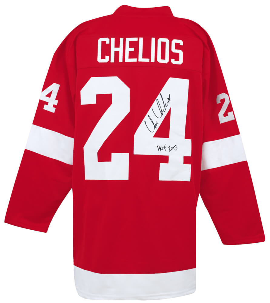 Chris Chelios Signed Red Custom #24 Jersey w/HOF 2013 - CHEJRY406 - Chris Chelios Signed Red Custom #24 Jersey w/HOF 2013 product image