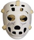 Gerry Cheevers Signed White Throwback Goalie Mask w/The Mask - CHEMAS421 - Gerry Cheevers Signed White Throwback Goalie Mask w/The Mask product image