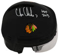 Chris Chelios Signed Blackhawks Black Hockey Mini Helmet w/HOF 2013 - CHEMIN403 - Chris Chelios Signed Blackhawks Black Hockey Mini Helmet w/HOF 2013 product image