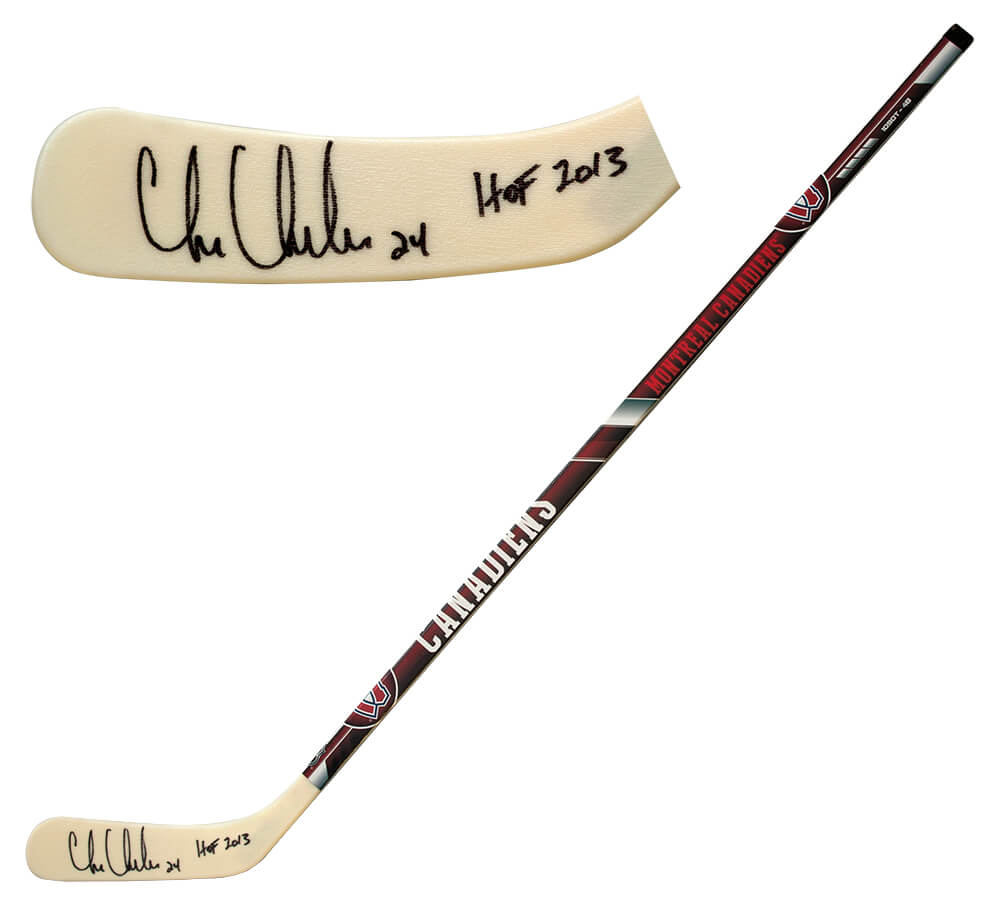 Chris Chelios Signed Montreal Canadiens Franklin 48 Inch Full Size Hockey Stick w/HOF 2013 - CHESTK405 - Chris Chelios Signed Montreal Canadiens Franklin 48 Inch Full Size Hockey Stick w/HOF 2013 product image
