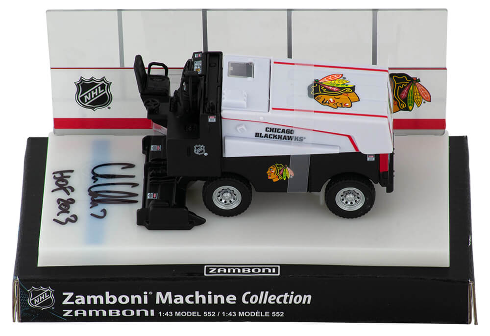 Chris Chelios Signed Chicago Blackhawks NHL Mini Zamboni w/HOF 2013 - CHEZAM400 - Chris Chelios Signed Chicago Blackhawks NHL Mini Zamboni w/HOF 2013 product image