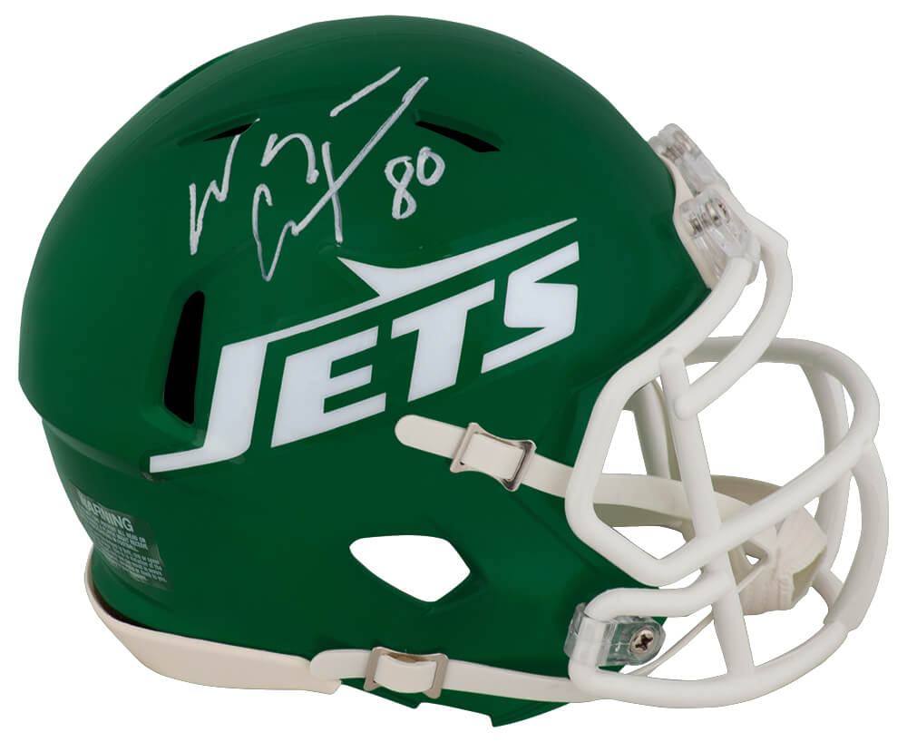 Wayne Chrebet Signed New York Jets Throwback (1980's Style) Green Riddell Speed Mini Helmet - CHRMIN303 - Wayne Chrebet Signed New York Jets Throwback (1980's Style) Green Riddell Speed Mini Helmet product image