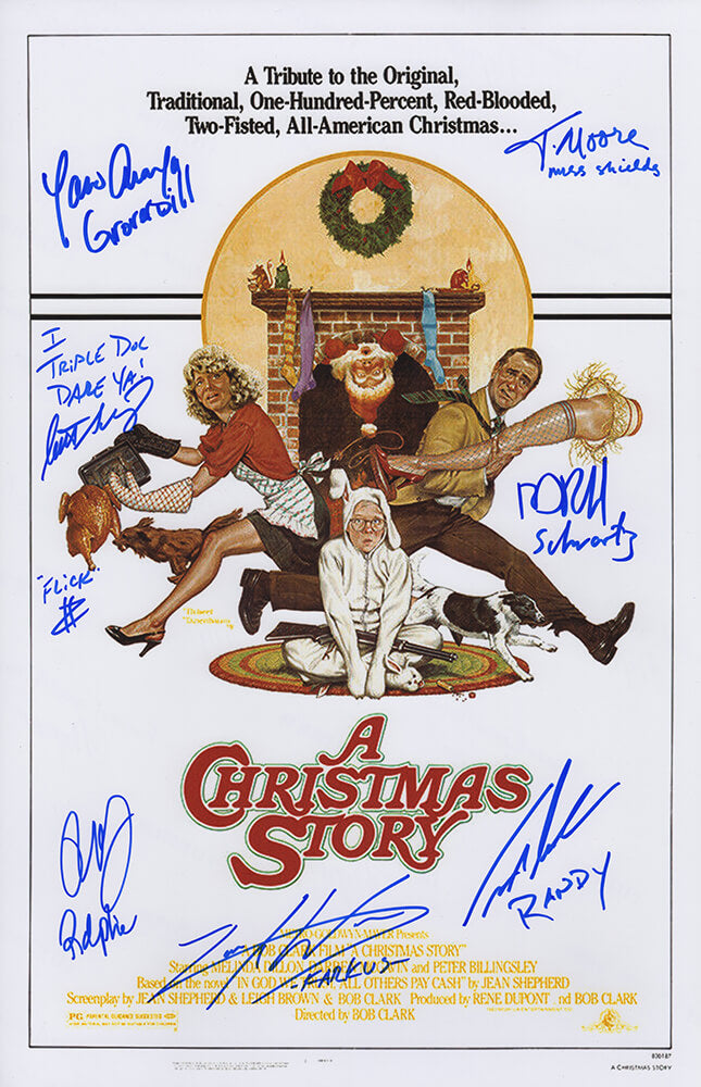 A Christmas Story Cast Signed 11x17 Movie Poster w/7 Signatures & Character Names - CHRPST500 - A Christmas Story Cast Signed 11x17 Movie Poster w/7 Signatures & Character Names product image
