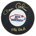 Dave Christian Signed USA Hockey Logo Hockey Puck w/1980 Gold - CHRPUC401 - Dave Christian Signed USA Hockey Logo Hockey Puck w/1980 Gold product image