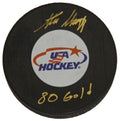 Steve Christoff Signed USA Hockey Logo Hockey Puck w/80 Gold - CHRPUC410 - Steve Christoff Signed USA Hockey Logo Hockey Puck w/80 Gold product image