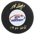Steve Christoff Signed USA Hockey Logo Hockey Puck w/1980 Gold - CHRPUC411 - Steve Christoff Signed USA Hockey Logo Hockey Puck w/1980 Gold product image