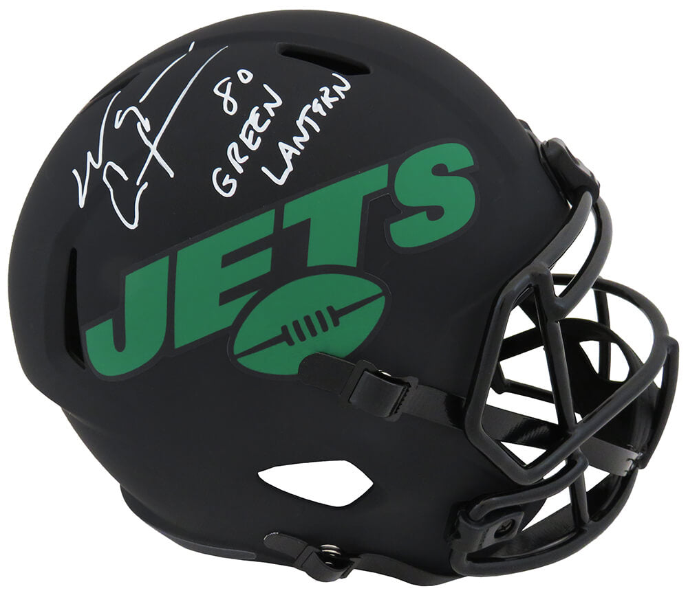 Wayne Chrebet Signed New York Jets ECLIPSE Riddell Full Size Speed Replica Helmet w/Green Lantern - CHRREP303 - Wayne Chrebet Signed New York Jets ECLIPSE Riddell Full Size Speed Replica Helmet w/Green Lantern product image