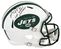 Wayne Chrebet Signed New York Jets T/B White Riddell Full Size Speed Replica Helmet w/The Green Lantern - CHRREP305 - Wayne Chrebet Signed New York Jets T/B White Riddell Full Size Speed Replica Helmet w/The Green Lantern product image