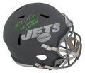 Wayne Chrebet Signed New York Jets SLATE Riddell Full Size Speed Replica Helmet w/The Green Lantern - CHRREP306 - Wayne Chrebet Signed New York Jets SLATE Riddell Full Size Speed Replica Helmet w/The Green Lantern product image