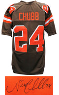 Nick Chubb Signed Brown Custom Football Jersey - CHUJRY300 - Nick Chubb Signed Brown Custom Football Jersey product image