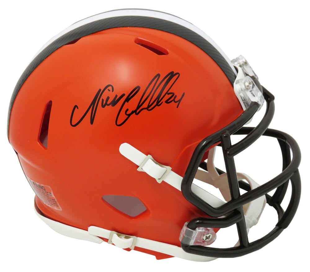 Nick Chubb Signed Cleveland Browns Riddell Speed Mini Helmet - CHUMIN300 - Nick Chubb Signed Cleveland Browns Riddell Speed Mini Helmet product image