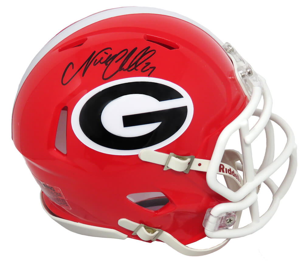 Nick Chubb Signed Georgia Bulldogs Riddell Speed Mini Helmet - CHUMIN301 - Nick Chubb Signed Georgia Bulldogs Riddell Speed Mini Helmet product image