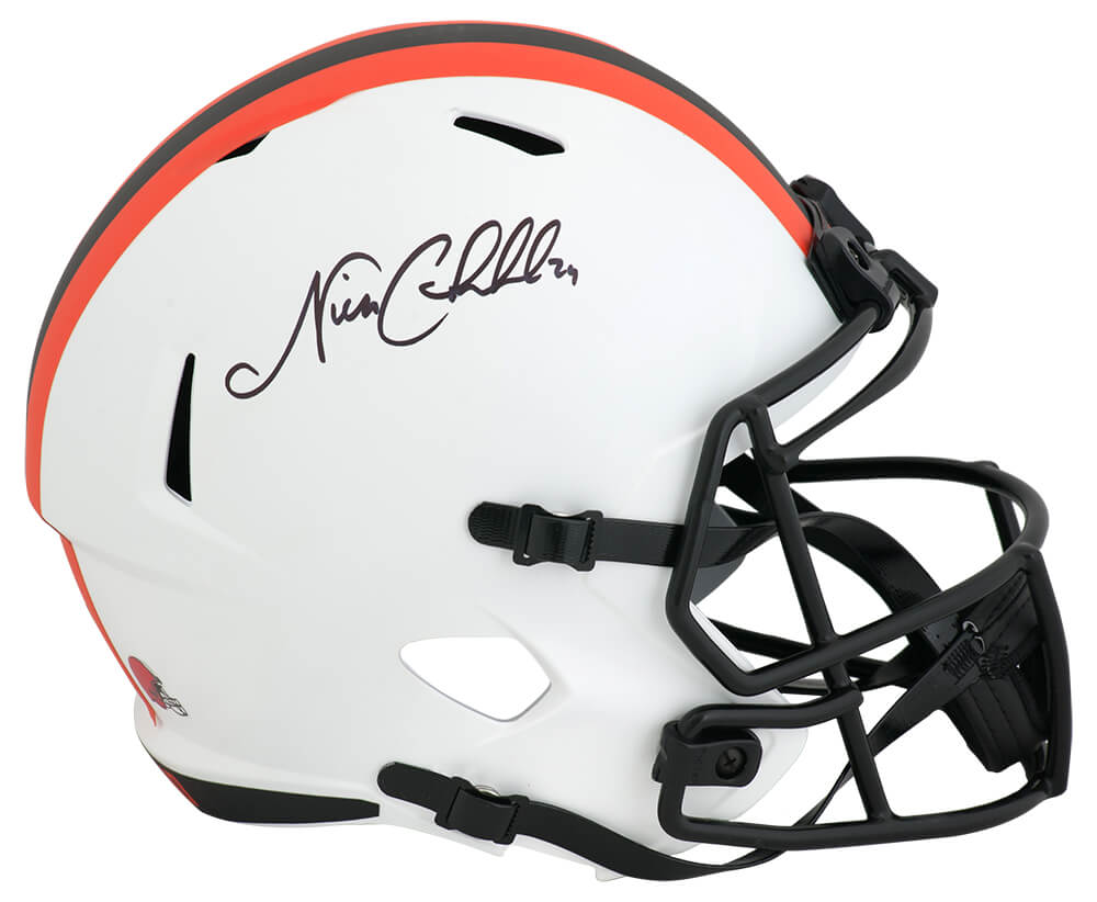 Nick Chubb Signed Cleveland Browns Lunar Eclipse Riddell Full Size Speed Replica Helmet - CHUREP302 - Nick Chubb Signed Cleveland Browns Lunar Eclipse Riddell Full Size Speed Replica Helmet product image
