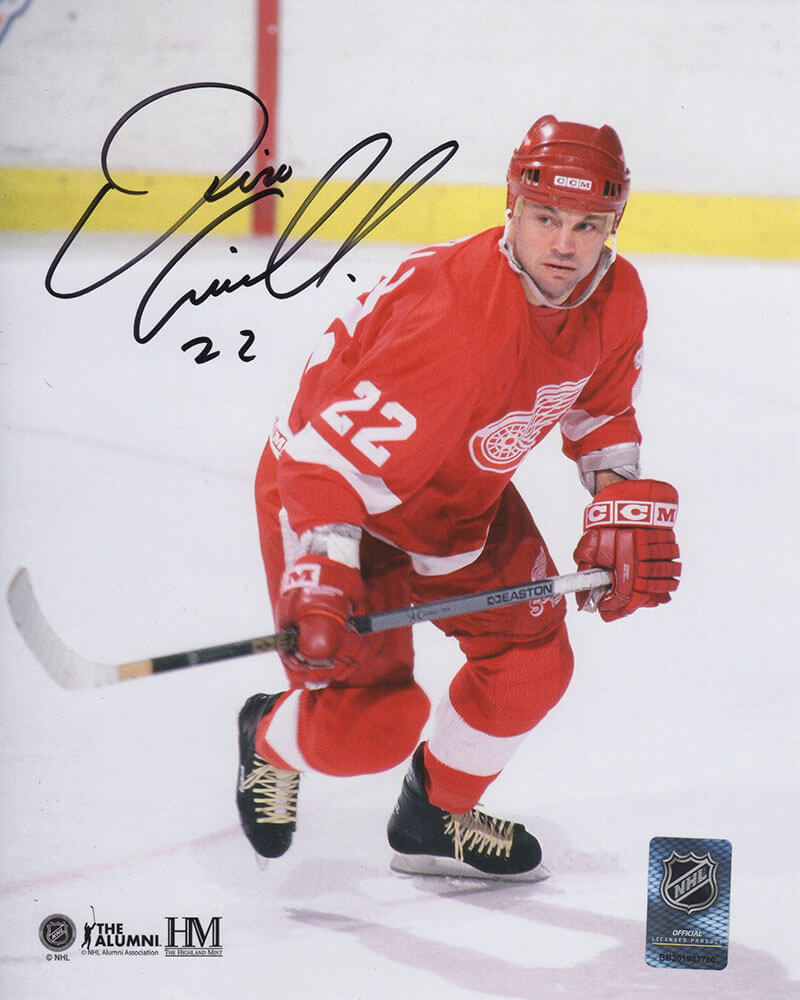 Dino Ciccarelli Signed Detroit Red Wings Skating Action 8x10 Photo - CIC08P400 - Dino Ciccarelli Signed Detroit Red Wings Skating Action 8x10 Photo product image