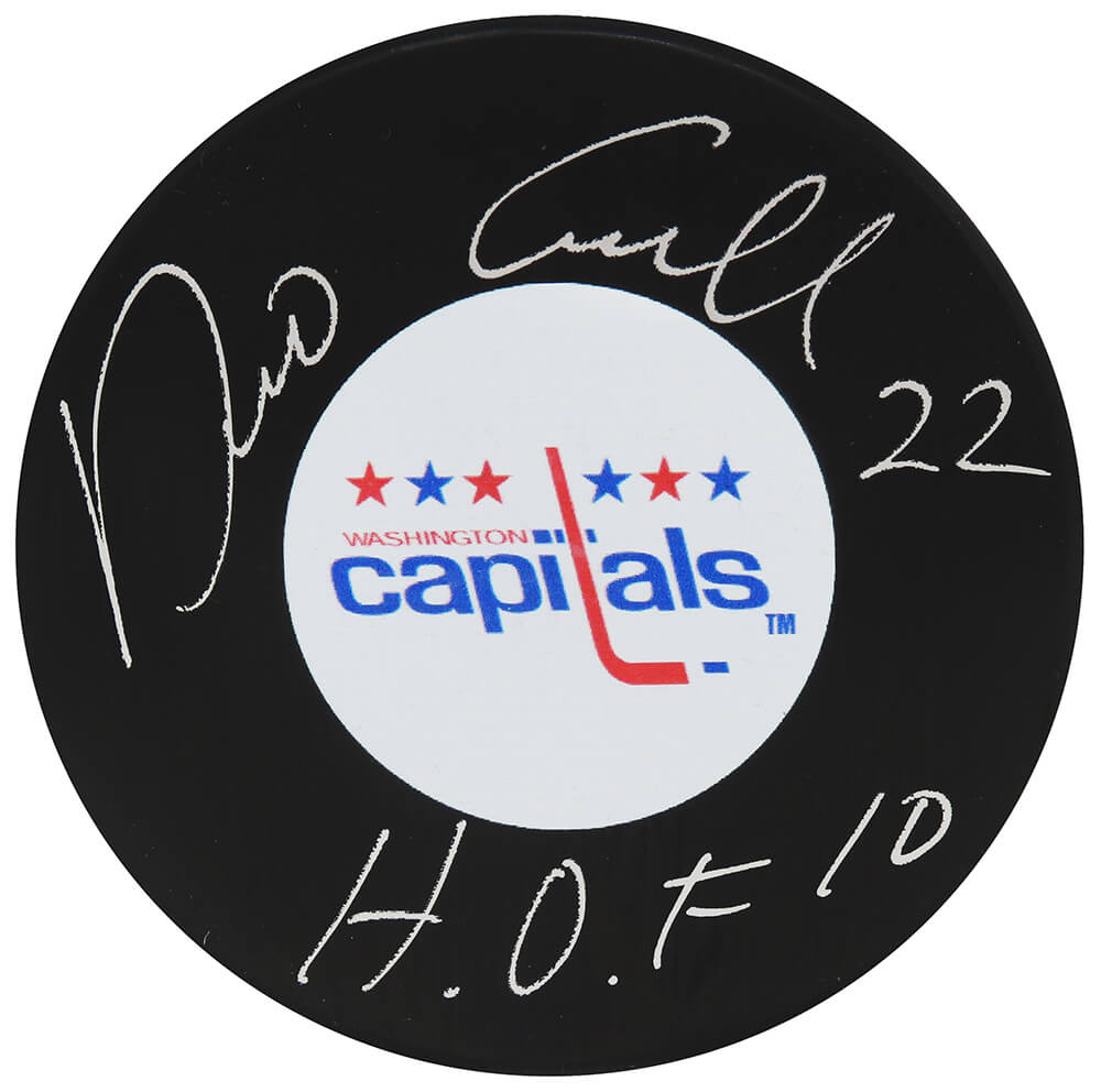 Dino Ciccarelli Signed Washington Capitals Logo Hockey Puck w/HOF'10 - CICPUC402 - Dino Ciccarelli Signed Washington Capitals Logo Hockey Puck w/HOF'10 product image