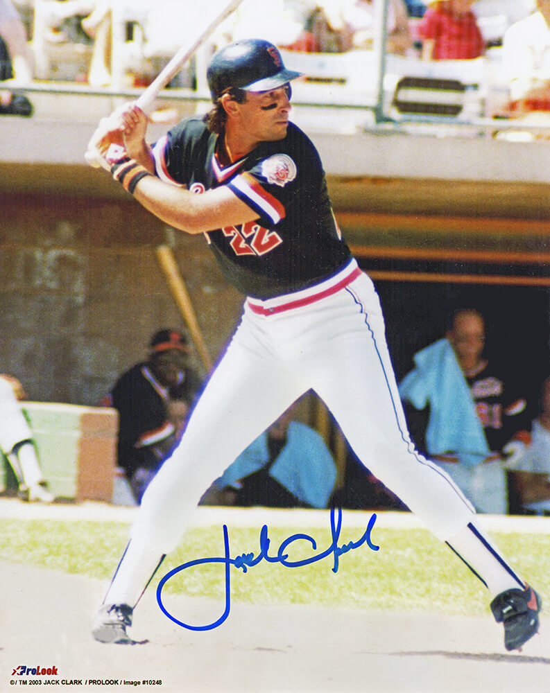 Jack Clark Signed San Francisco Giants Batting Action 8x10 Photo - CLA08P100 - Jack Clark Signed San Francisco Giants Batting Action 8x10 Photo product image