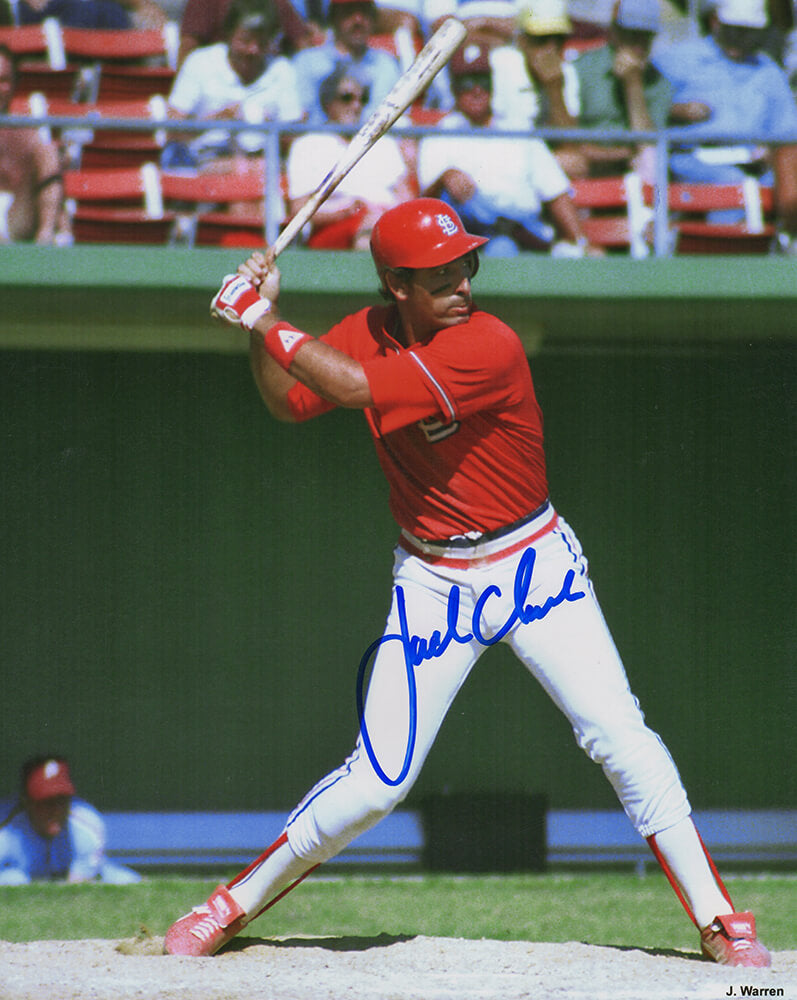 Jack Clark Signed Cardinals Batting Action 8x10 Photo - CLA08P102 - Jack Clark Signed Cardinals Batting Action 8x10 Photo product image