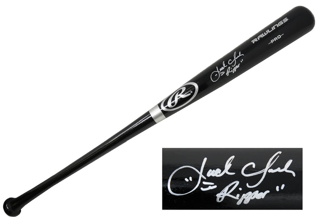 Jack Clark Signed Rawlings Pro Black Baseball Bat w/The Ripper (JSA) - CLABAT100 - Jack Clark Signed Rawlings Pro Black Baseball Bat w/The Ripper (JSA) product image