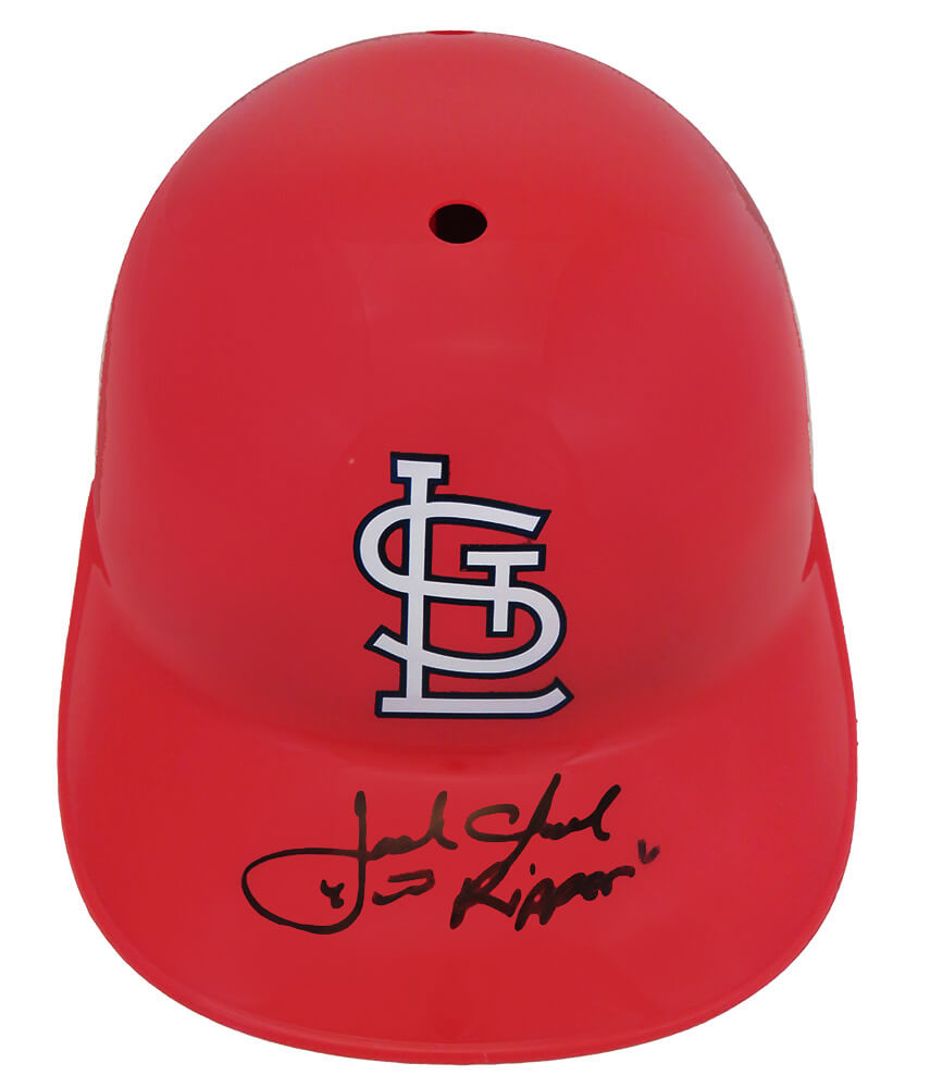 Jack Clark Signed St Louis Cardinals Replica Souvenir Batting Helmet w/Ripper (JSA) - CLABTH100 - Jack Clark Signed St Louis Cardinals Replica Souvenir Batting Helmet w/Ripper (JSA) product image