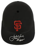 Jack Clark Signed San Francisco Giants Souvenir Replica Batting Helmet w/Ripper - CLABTH103 - Jack Clark Signed San Francisco Giants Souvenir Replica Batting Helmet w/Ripper product image