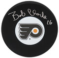 Bobby Clarke Signed Flyers Team Logo Hockey Puck - CLAPUC402 - Bobby Clarke Signed Flyers Team Logo Hockey Puck product image
