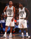 Mateen Cleaves & Morris Peterson Dual Signed Michigan State Spartans 16x20 Photo - CLE16P200 - Mateen Cleaves & Morris Peterson Dual Signed Michigan State Spartans 16x20 Photo product image