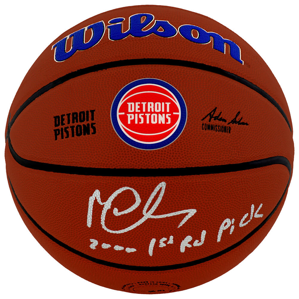 Mateen Cleaves Signed Detroit Pistons Logo Wilson NBA Basketball w/2000 1st Rd Pick - CLEBSK203 - Mateen Cleaves Signed Detroit Pistons Logo Wilson NBA Basketball w/2000 1st Rd Pick product image