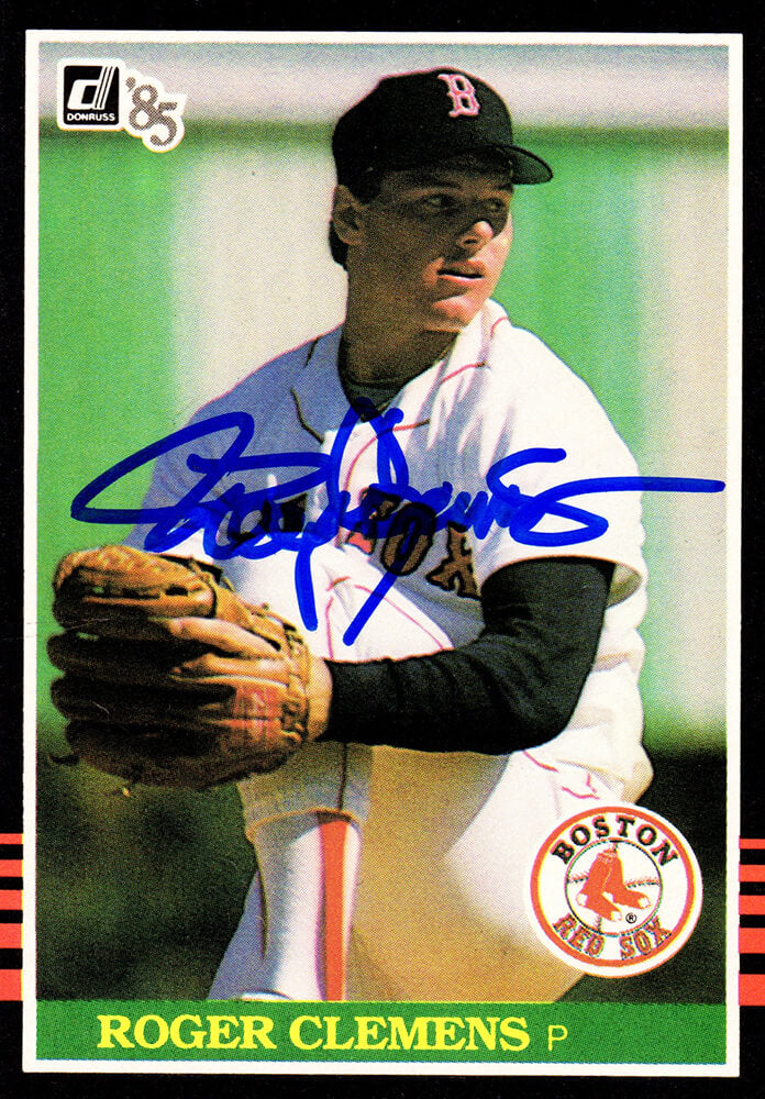 Roger Clemens Signed Boston Red Sox 1985 Donruss Rookie Baseball Card #273 - CLECAR103 - Roger Clemens Signed Boston Red Sox 1985 Donruss Rookie Baseball Card #273 product image