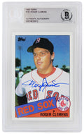 Roger Clemens Signed Boston Red Sox 1985 Topps Rookie Baseball Card #181 - (Beckett Encapsulated) - CLECAR109 - Roger Clemens Signed Boston Red Sox 1985 Topps Rookie Baseball Card #181 - (Beckett Encapsulated) product image
