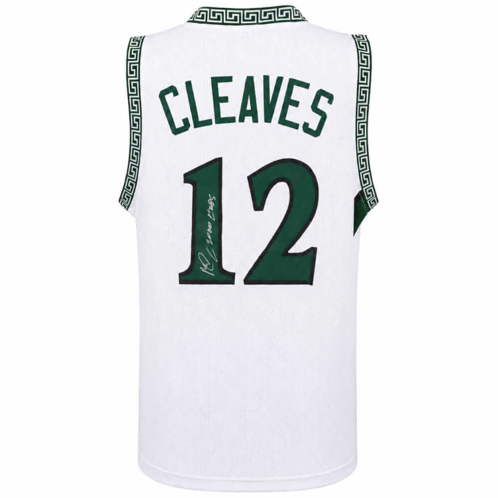 Mateen Cleaves Signed White Custom College Basketball Jersey w/2000 Champs - CLEJRY202 - Mateen Cleaves Signed White Custom College Basketball Jersey w/2000 Champs product image