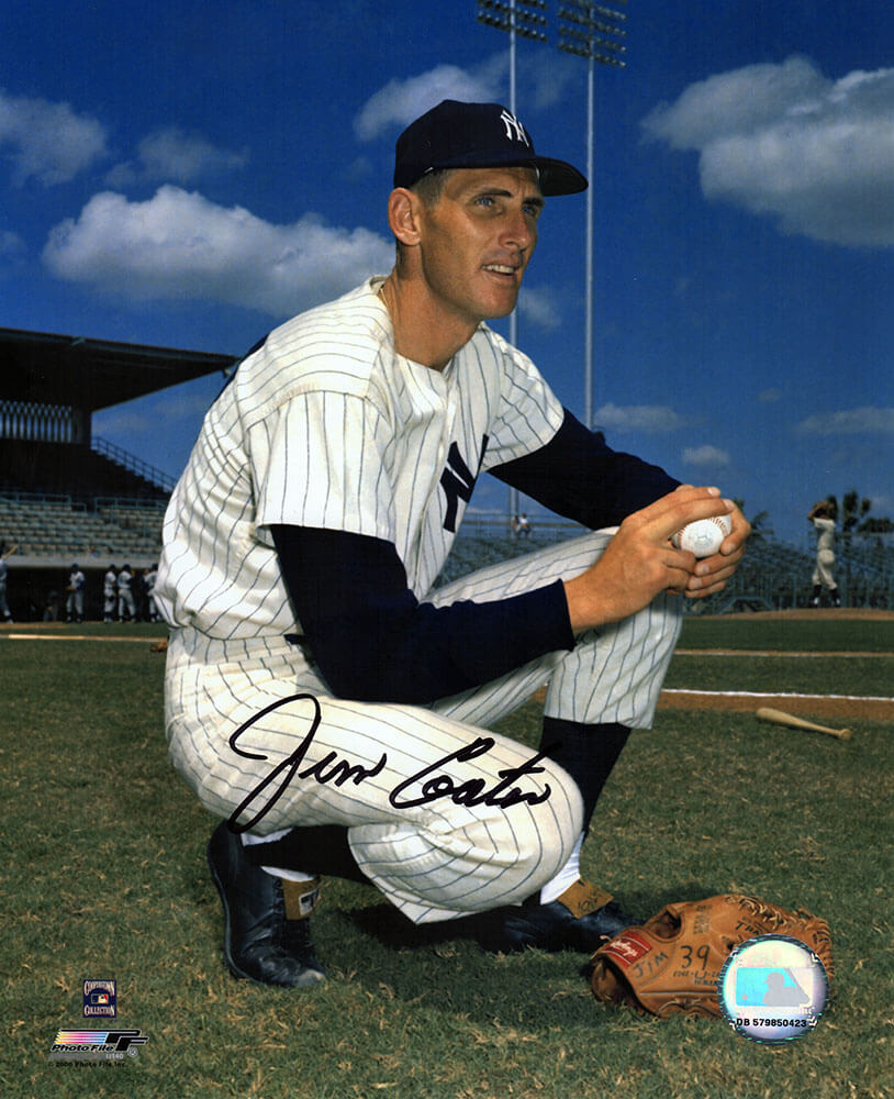 Jim Coates Signed New York Yankees Kneeling Pose 8x10 Photo - (In Black) - COA08P103TW - Jim Coates Signed New York Yankees Kneeling Pose 8x10 Photo - (In Black) product image