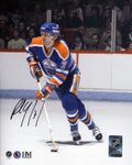 Paul Coffey Signed Edmonton Oilers Blue Jersey Action With Puck 8x10 Photo - COF08P403 - Paul Coffey Signed Edmonton Oilers Blue Jersey Action With Puck 8x10 Photo product image
