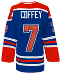 Paul Coffey Signed Blue Custom Hockey Jersey - COFJRY400 - Paul Coffey Signed Blue Custom Hockey Jersey product image